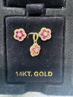 Load image into Gallery viewer, 14K Earring and Charm Set