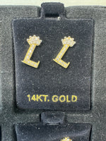 Load image into Gallery viewer, 14K Initial Earring