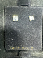 Load image into Gallery viewer, 14K Square Stud Earring Small