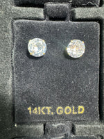 Load image into Gallery viewer, 14K Round Stud Earring Large