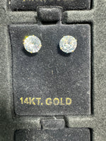 Load image into Gallery viewer, 14K Round Stud Earring Large
