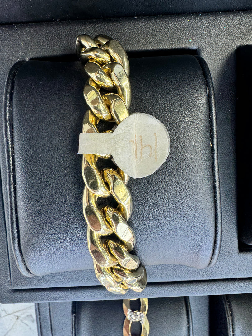 14k Miami Cuban link Bracelet
