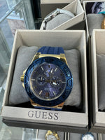 Load image into Gallery viewer, GUESS Mens Stainless Steel Blue Tone Multi-function Watch
