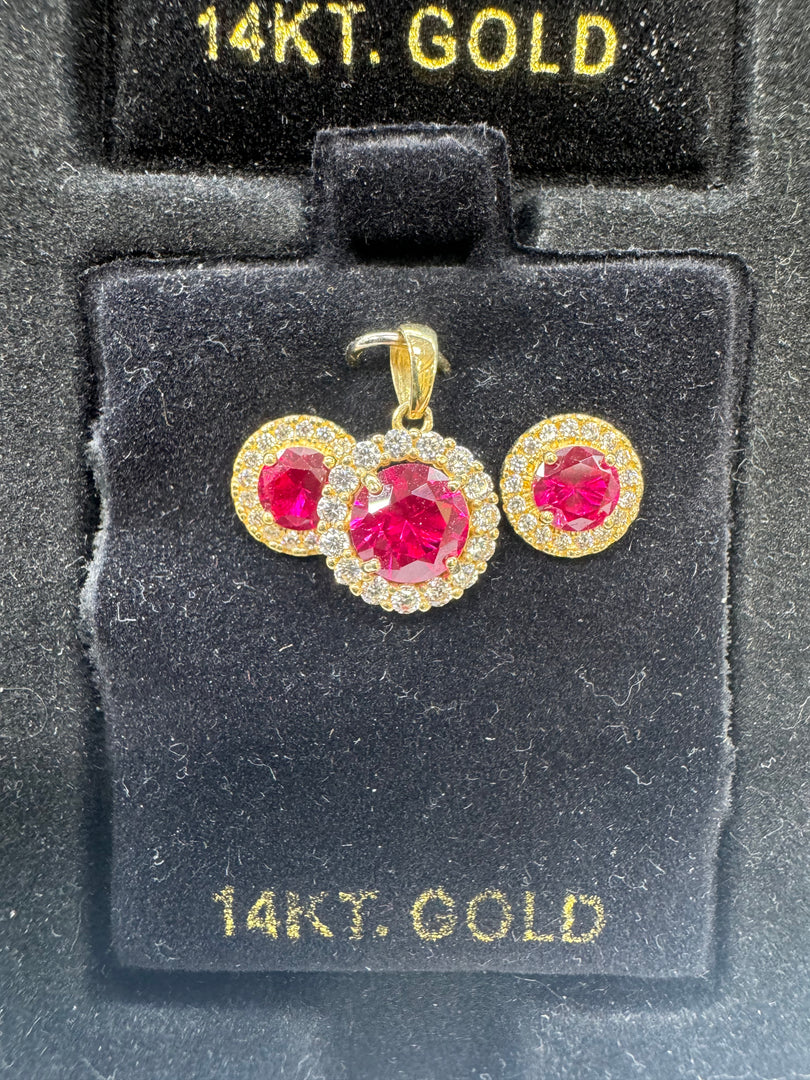 14K Earring and Charm Set