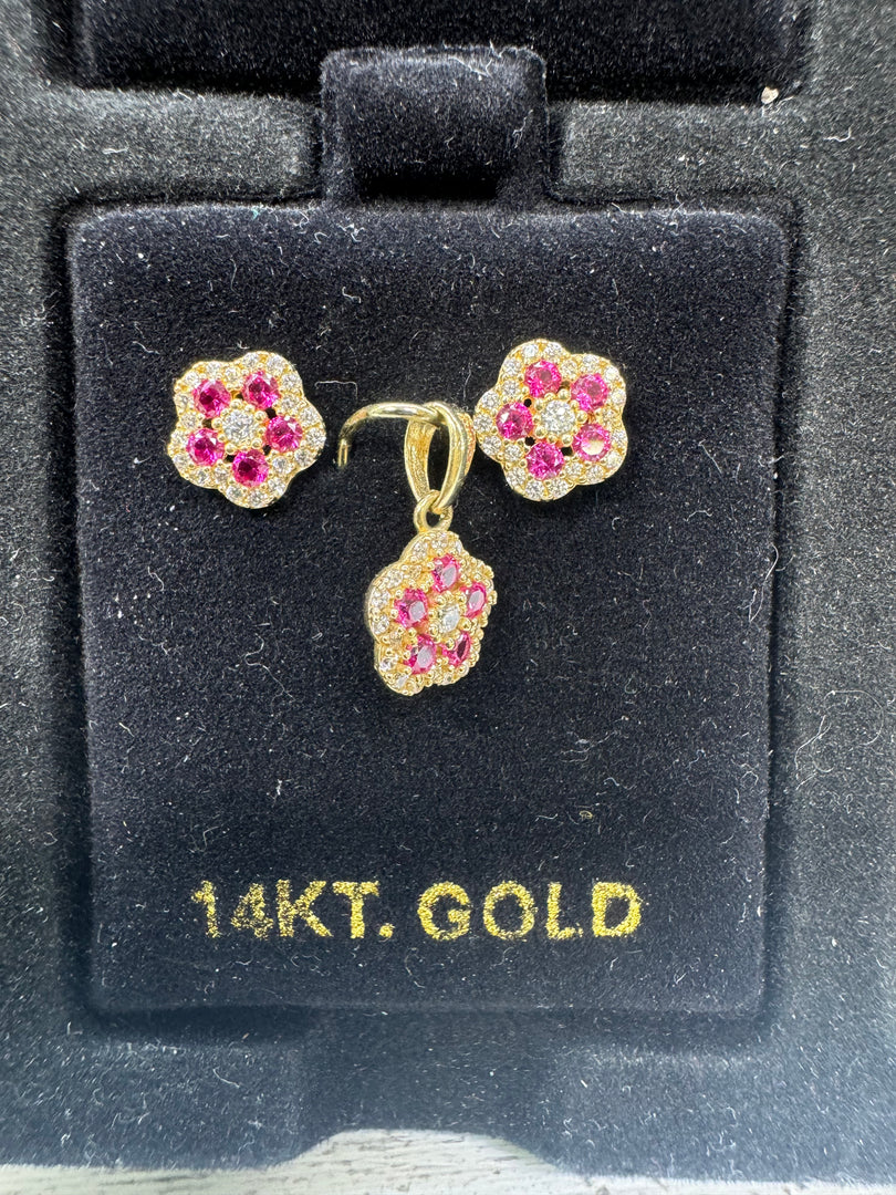 14K Earring and Charm Set