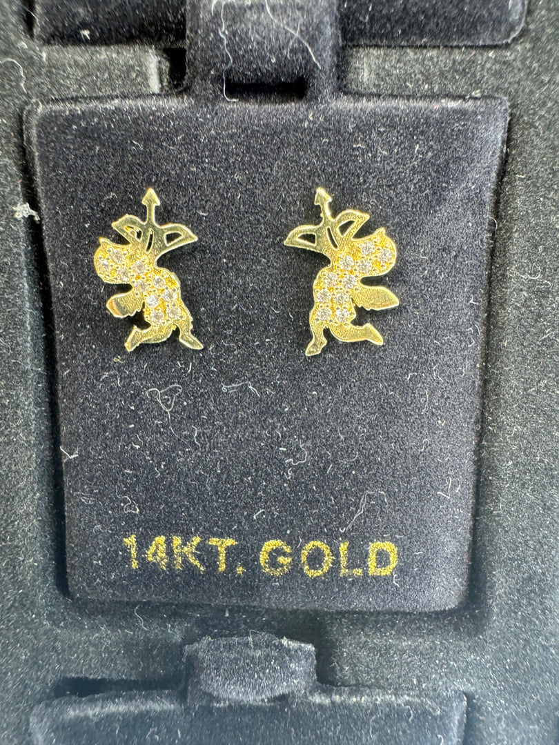 14K Angel Earring