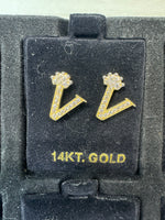 Load image into Gallery viewer, 14K Initial Earring
